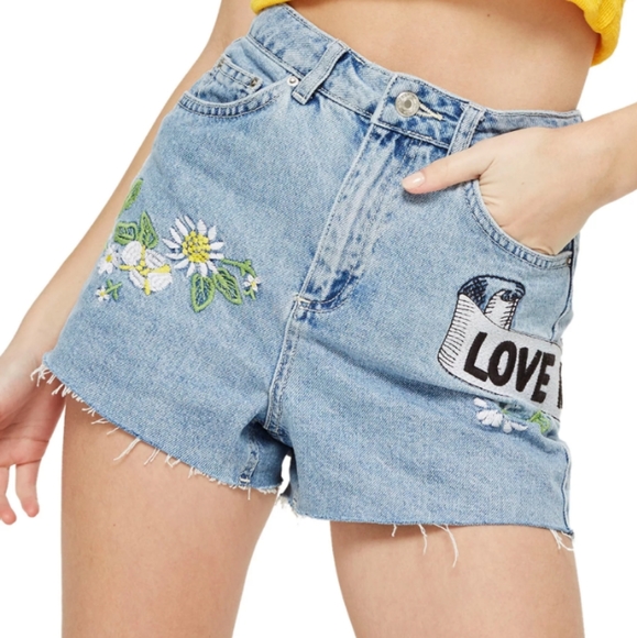 Topshop Pants - TOP SHOP high waisted mom shorts